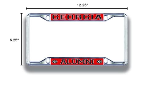 Elite Fan Shop Georgia Bulldogs License Plate Frame Alumni - Silver