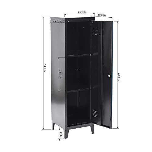 HouseinBox 3-in-1 Lockable Storage 3 Shelves Cabinet Home Office Filing Organier Kids Toy Gym Room Locker Keeper Legs Detachable - Thumbnail 3