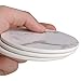 Coasters for Drinks, Set of 6 Round Leather Coasters with Holder Protect Your Furniture (White Marble, Round)