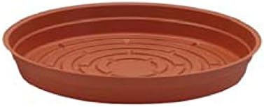 Terracotta Plastic Plant Saucers - 8 Inch, 25 Pack