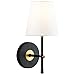 Tamb Wall Sconce with Fabric Shade | Antique Brass Hallway Light Fixture LL-SC201-AB