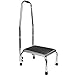 Vaunn Medical Foot Step Stool with Handle and Anti Skid Rubber Platform, Lightweight and Sturdy Stool for Children, Adults and Seniors, Chrome