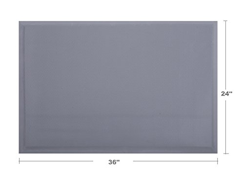 The Original Ergohead Anti-Fatigue Comfort Standing Mat, Ergonomically Engineered, Perfect For Standing Desk, Office and Garages, 24" x 36", Grey - Thumbnail 4