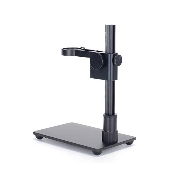 HELEISH Tragbare Aluminiumlegierung Arm USB-Mikroskop Ständer Halter Halterung Hilfsmittel (Color : With LED lights) – Bild 4