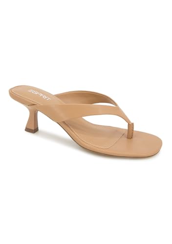 Esprit Women’s Thong Heeled Sandal, Brown, 11