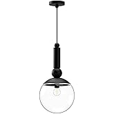 Alora Mood PD560510MBCL Delilah Pendant, Clear Glass/Matte Black