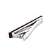 MERIT OCEAN Smart Men's Bulinga Wood Tie Clip Natural Tie Bar 2.1 Inch in Gift Box Red