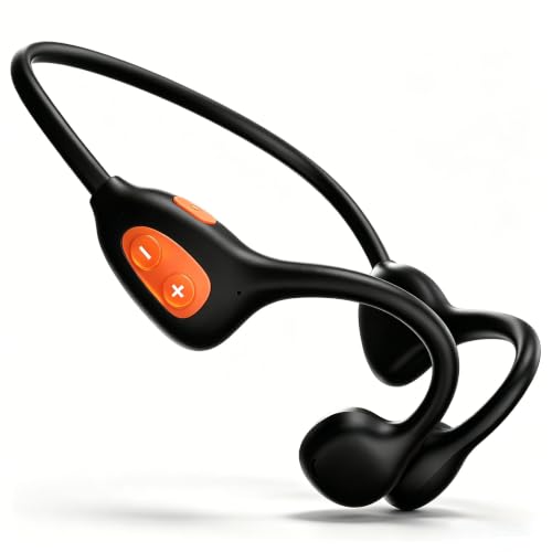 Bluetooth 6.1 Wireless Open Earbuds, Sports Neckband Ultra-Light 28g Headphones with ENC for Clear Calls and Microphone - 16H Battery Life, IPX7 Waterproof, Ideal Running Cycling Fitness (Black)