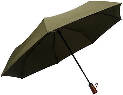 LILAC Folding Gift Umbrella Auto Open Close Compact Travel Umbrellas Windproof Waterproof Anti UV UPF50+ for Easy Carrying Green