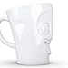 TASSEN Porcelain Mug with Handle, Joking Face Edition, 11 oz. White (Single Coffee Mug) Coffee Cup