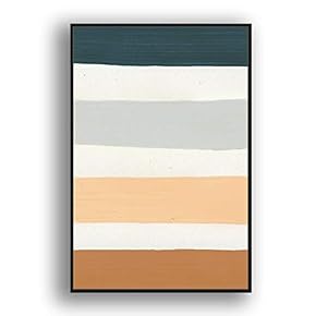 Framed Canvas Wall Art Abstract for Living Room, Bedroom Color Block Canvas Prints for Modern Home Decoration Ready to Hang - 16"x24" inches