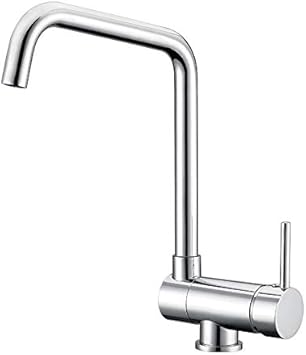 HOMELODY Grifo Abatible Cromado Agua Fría y Caliente Grifo de Cocina