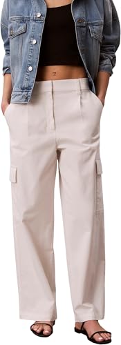 Damen Stoffhose Cotton Ewaist Cargo Pant mit Elastikbund, Beige (Tofu), M