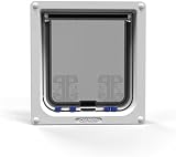 Cat Mate 4-Way Locking Cat Flap for Large Cats and Small Dogs White view 2