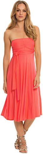 Elan Convertible 8-Way Dress/Skirt Coral X-Large