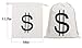 Bonison Halloween Money Sign Candy Bag Sack with Dollar Mark, Perfect for Kids, Teens Trick and Treat. (Money Bag 6 Pc)