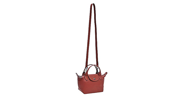 longchamp red leather tote