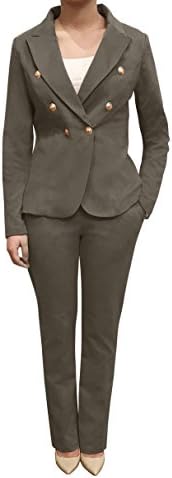 OrlyCollection Double Breasted Casual Work Office Blazers for Women Jacket- with Gold Button on The Sleeves Made in USA
