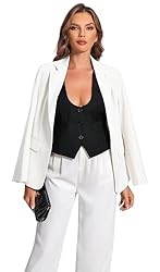V VOCNI Suit Vest for Women Waistcoat Vest Vintage