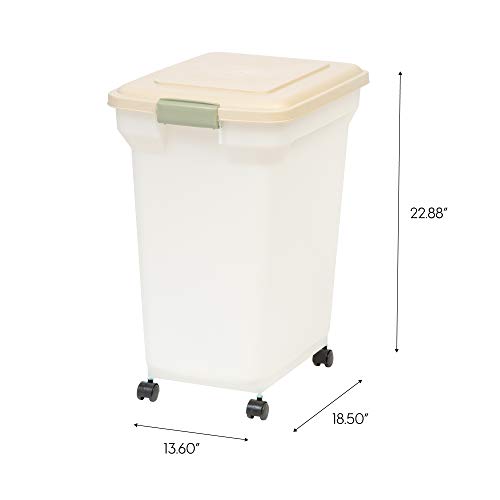IRIS USA 42 Lbs / 55 Qt WeatherPro Airtight Pet Food Storage Container