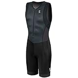 Synergy Men's Triathlon Trisuit (Charcoal/Black 19, Medium)