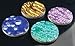 Fuseworks Dichroic Texture Fusible Glass Shapes, 1-Inch Round Disks, Assorted Colors, 4-Pack