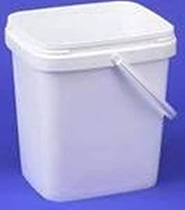 Amazon.com: 3.5 gal Square Plastic Buckets and lid,w/Handle,Ez Stor, 6