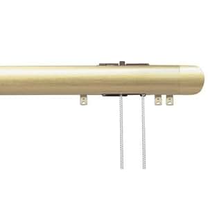 Kirsch 1 3/8" Decorative Traverse Rod Plug Kit | Screw-in Finial Mix & Match (Brass, 2-Pack)