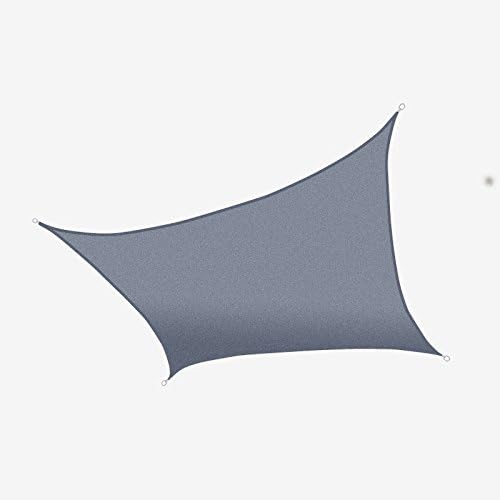 Deal-IT Premium 9'10'' X 13' Rectangle UV Block Sun Shade Sail With Hardware Kits For Outdoor Patio Garden Canopy Graphite Gray