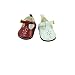 #17 2 Pack of Mary Janes with Buckle: Burgundy and White-Fits 18