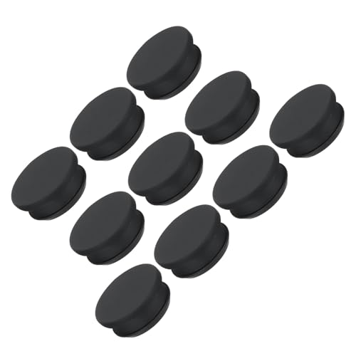 TA-VIGOR 10Pcs Silicone Snap in Locking Hole Plugs, 34.6mm Diameter Hole Stoppers, Rubber Panel Seal Cover Flush Type Panel Round for Kitchen Rubber Bulkheads Waterproof Sealing Plugs, Black