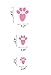 jollylife 24PCS Easter Bunny Paw Prints Home Floor Clings Decals Stickers-Party Decorations Ornaments