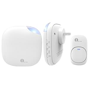 1byone Easy Chime Wireless Doorbell Operating at 500 feet with 1 Plug