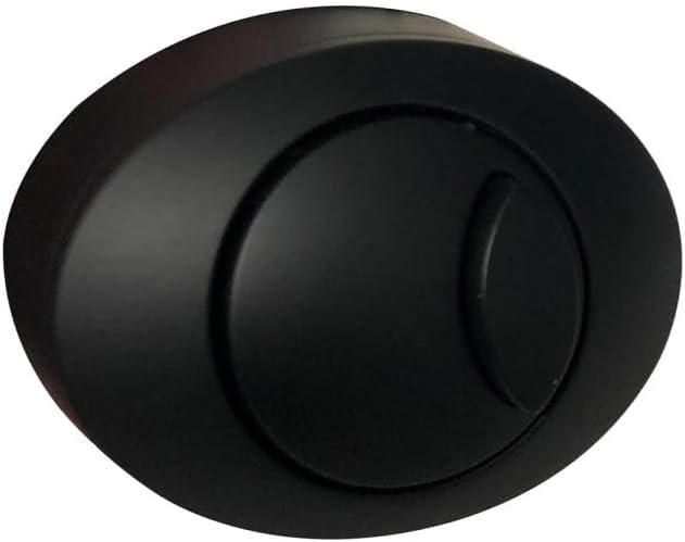 Black Noir Oval Dual Flush Push Button Replacement for Cable Concealed Toilet Cisterns