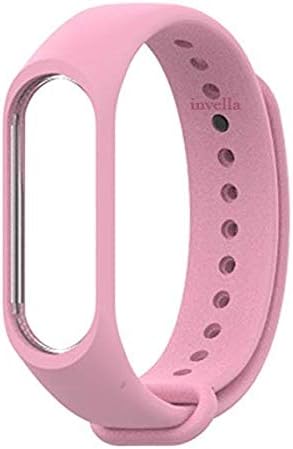 invella Soft Silicon Strap for Mi Band 3 & Mi Band 4 (Pink)