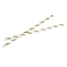 Tenflyer Pack of 25 Golden Striped Drinking Paper Straws for Wedding Birthday Party