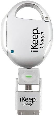 iKeep ik2SLVR Universal Charger for iPhone/iPod/Micro USB Ports - Retail Packaging - Silver