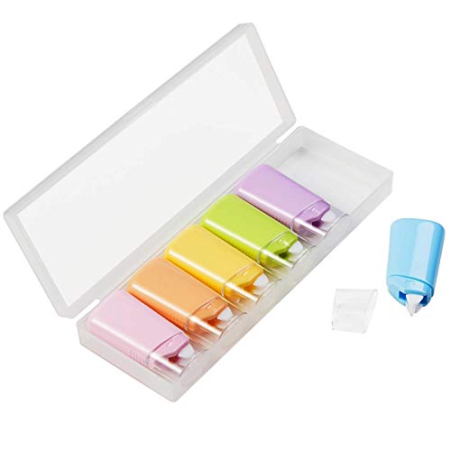 Cute Correction Tape 6 pcs pack in a pencil box, White out correction tape, Wipeout tape