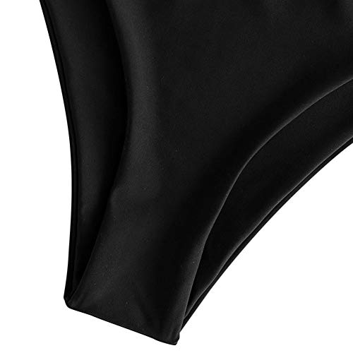 31KnPCV2YuL ZAFUL Bikini de punto dálmata cruzado con estampado de leopardo, tirantes finos, bikini de corte alto ZAFUL Bikini de punto dálmata cruzado con estampado de leopardo, tirantes finos, bikini de corte alto - Imagen 5