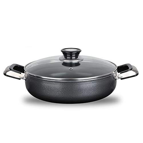 Alpine Cuisine Quart Non-stick Stock Pot with Tempered Glass