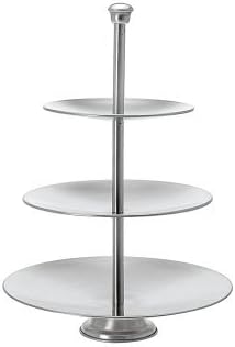 Etagere aus Edelstahl mit 3 Ebenen Höhe ca. 36 cm