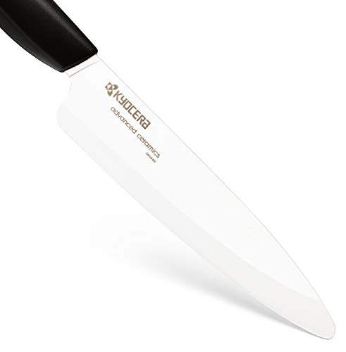 Kyocera Revolution Ceramic Kitchen Knife, 5 Inches, Black, White