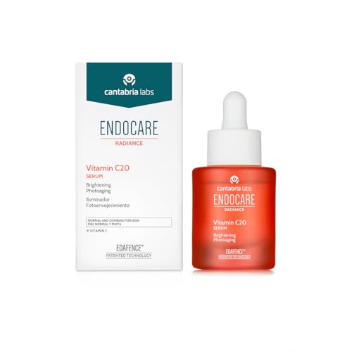 – Endocare Radiance Vitamin C20 Serum – 30 ml – Sérum Antioxidante con Vitamina C Pura – Reduce los Signos del Fotoenvejecimiento