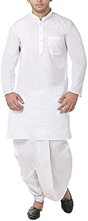 Focil White Dhoti Kurta For Men