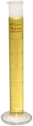 25 ml Graduated Glass Cylinder, KeL Scientific KS-703