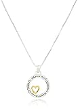 Two-Tone Sterling Silver and Yellow Gold-Plated Sisters Pendant Necklace, 18"