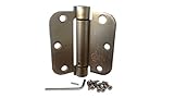 (Pack of 2) Hager Satin Nickel 3.5 Inch X 3.5 Inch Spring Door Hinges (5/8