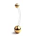 Ruifan 4PCS Pregnancy Sport Maternity Flexible Bioplast Belly Navel Button Ring Retainer 14G 1 1/2Inch (38mm) - Mix Color 2#