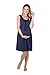 Baby Be Mine Women's 3-in-1 Labor/Delivery/Nursing Nightgown, Navy Blue (Large-X-Large)