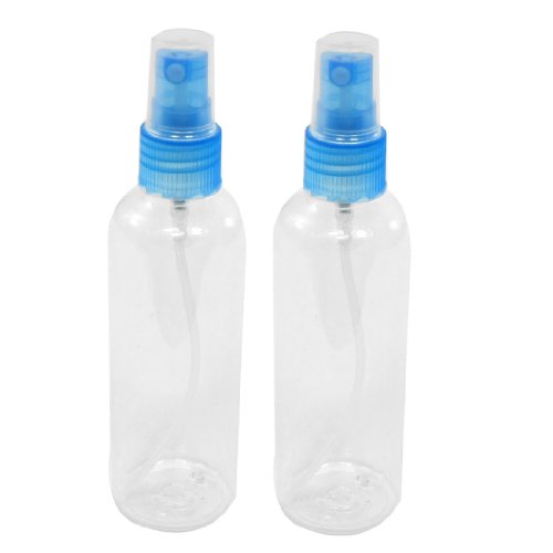 uxcell 2 PCS Lady Plastic Liquid Cosmetic Spray Bottle Empty Container Blue Clear 100ml